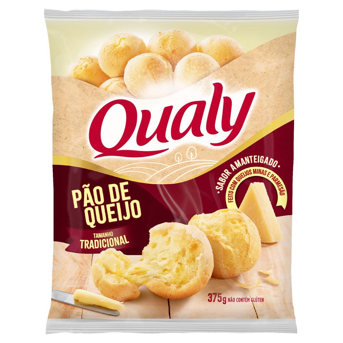 Pão de Queijo Congelado Amanteigado Qualy Pacote 375g