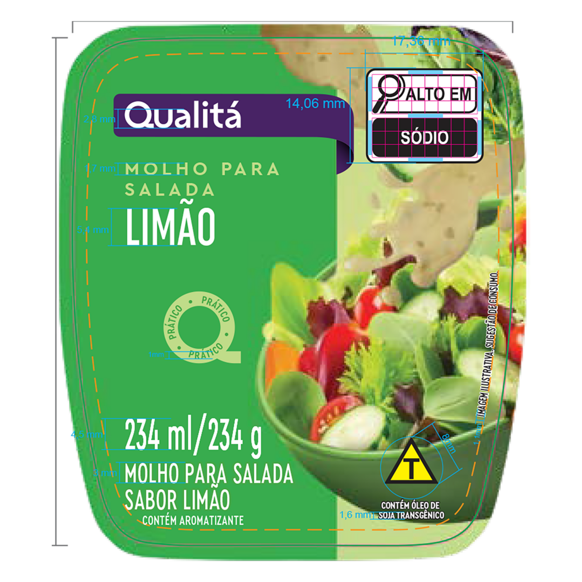 Molho para Salada Limão Qualitá Frasco 234ml