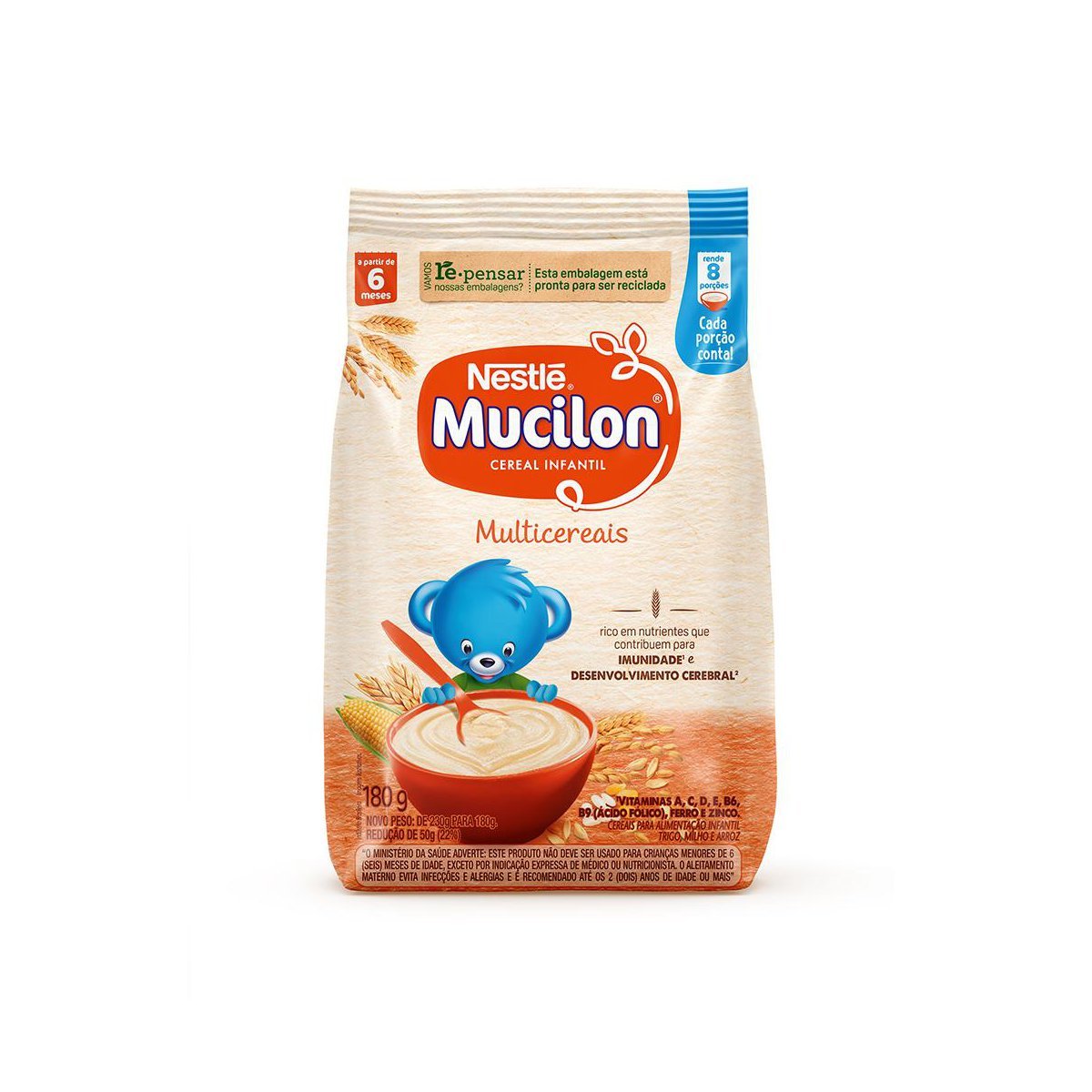 Cereal Infantil Mucilon Multicereais 180g