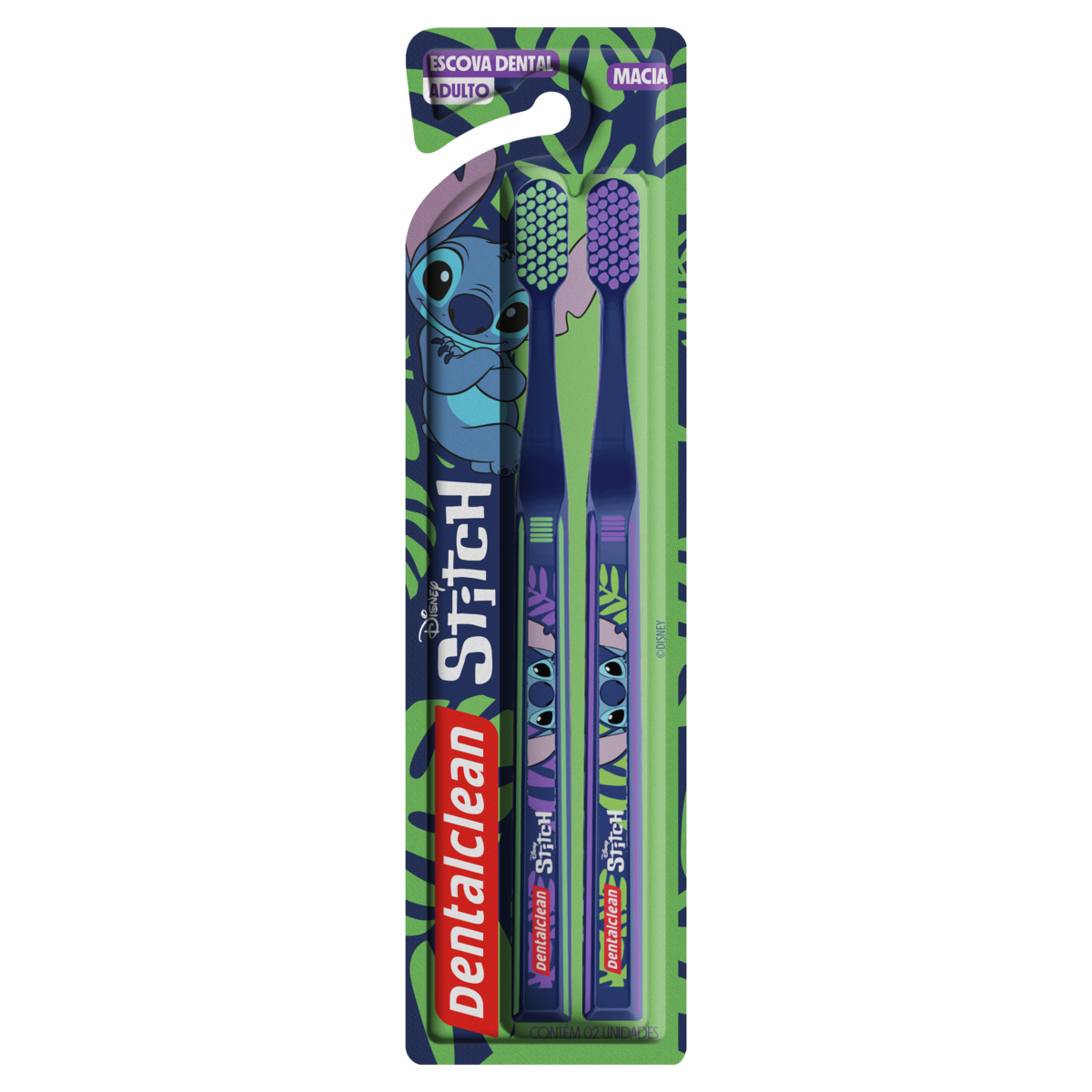 Escova Dental Macia Stitch Dentalclean 2 Unidades