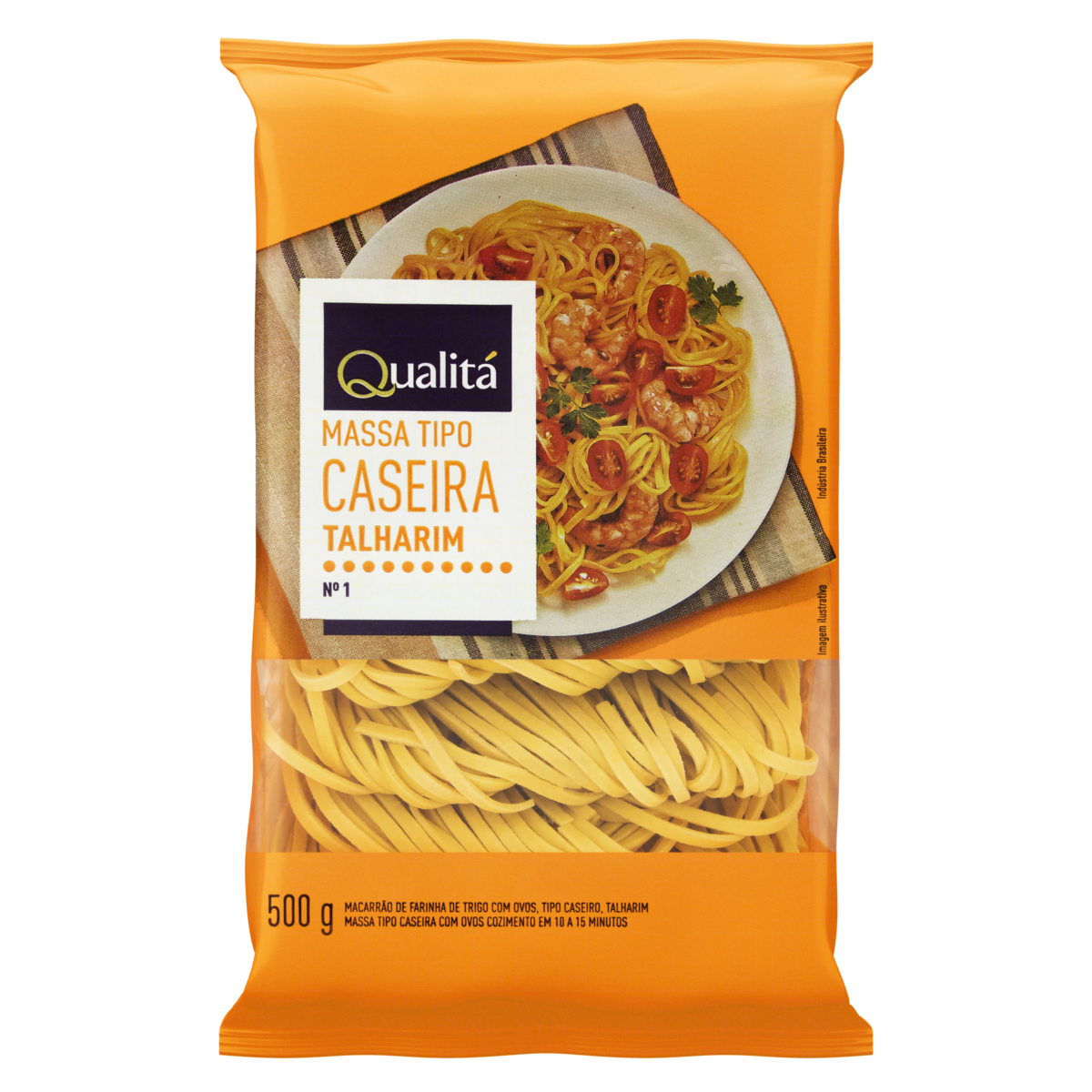 Macarrão de Farinha de Trigo com Ovos Caseiro Talharim 1 Qualitá Pacote 500g