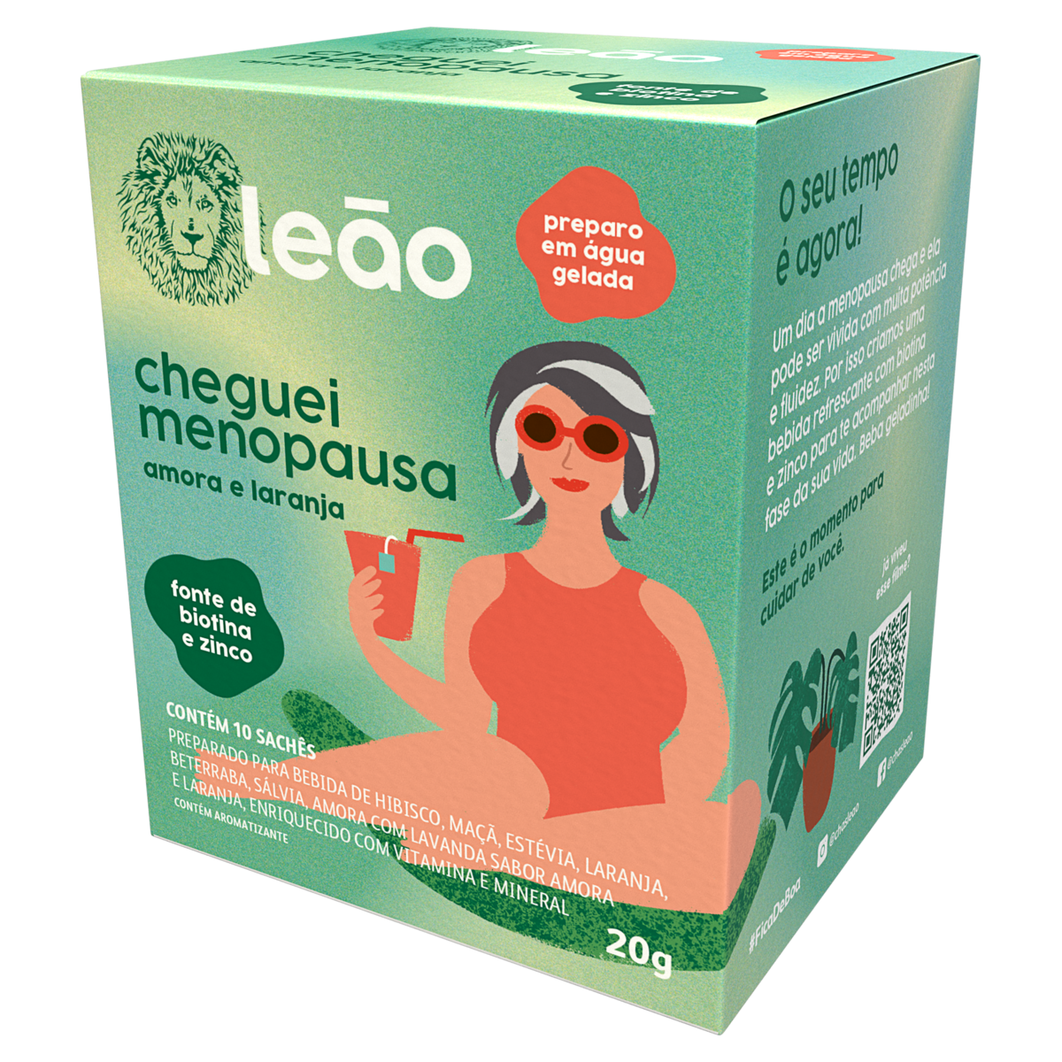 Chá Cheguei Menopausa Leão Fases Caixa 20g 10 Unidades