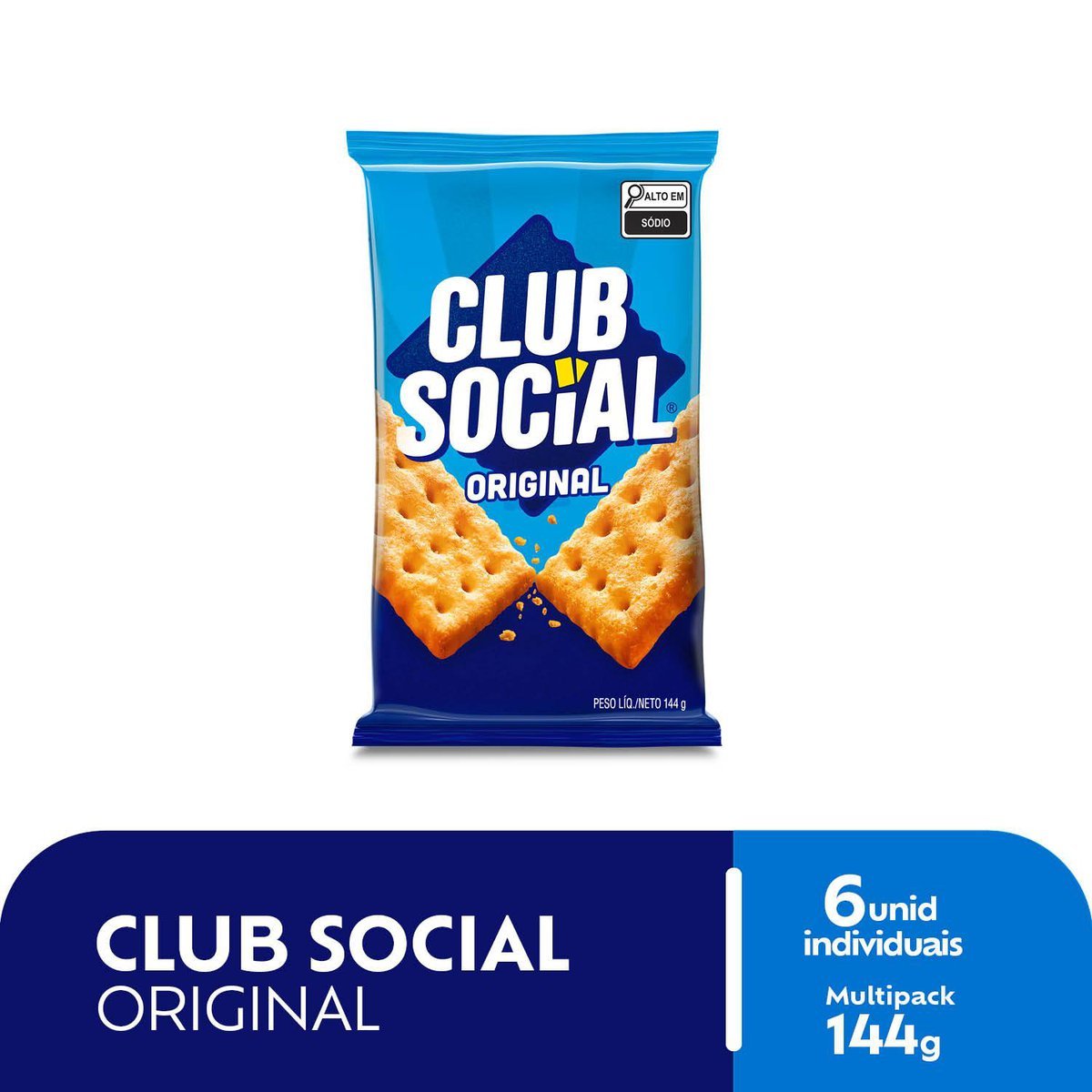 Biscoito Club Social regular original multipack 144g