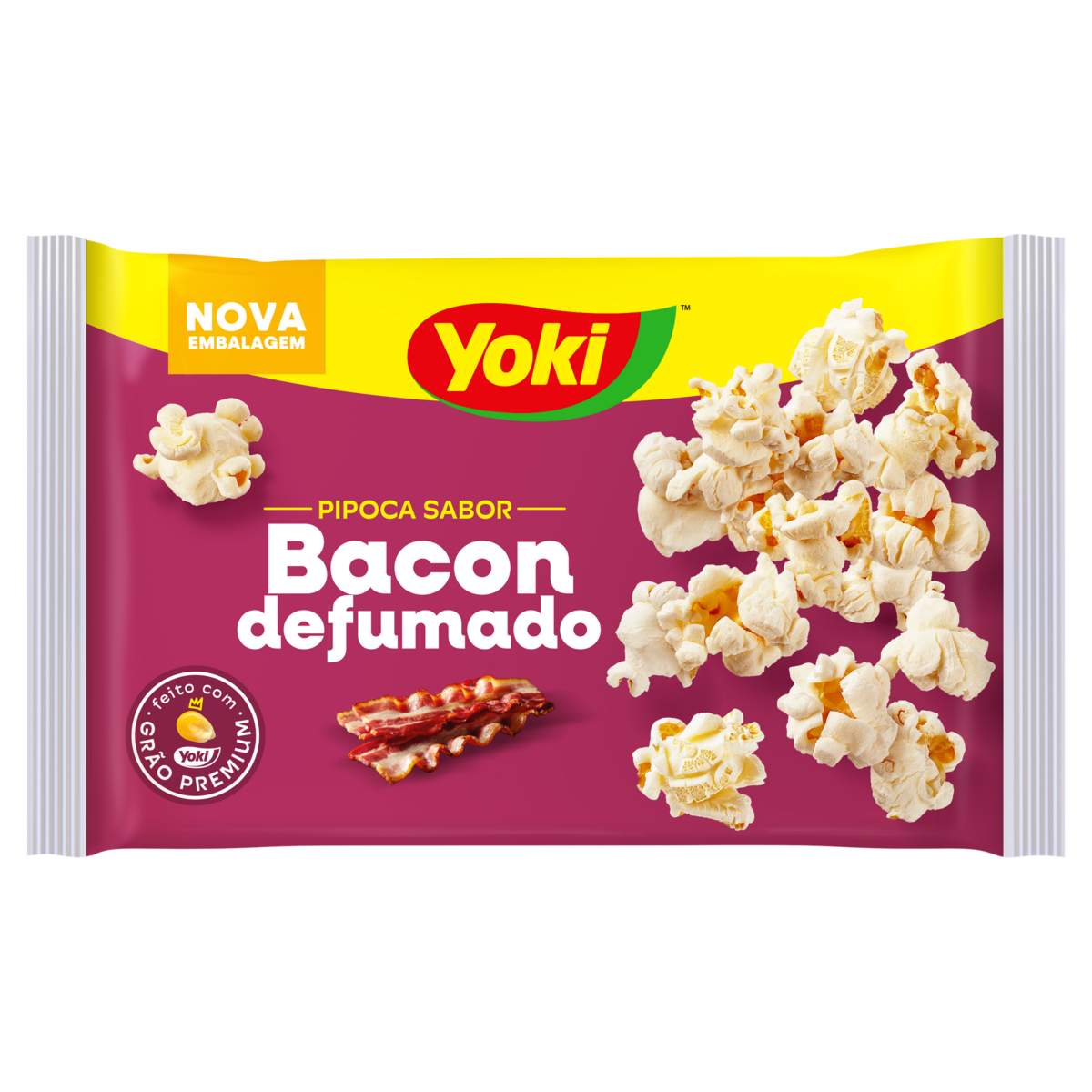 Pipoca para Micro-Ondas Bacon Yoki Pacote 100g
