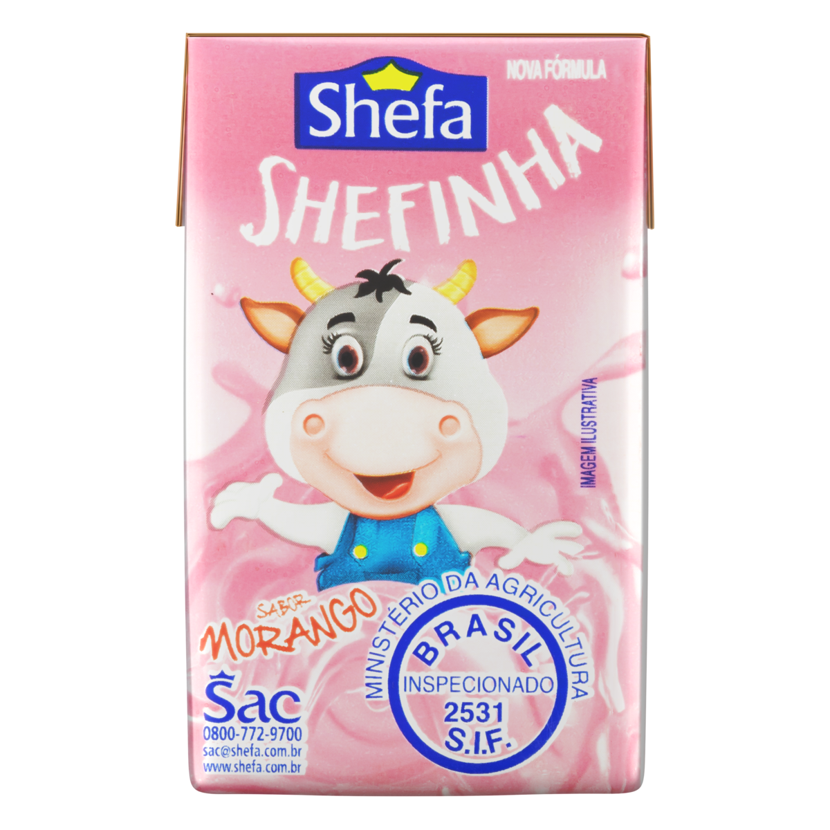 Bebida Láctea UHT Sabor Morango Shefa 150ml