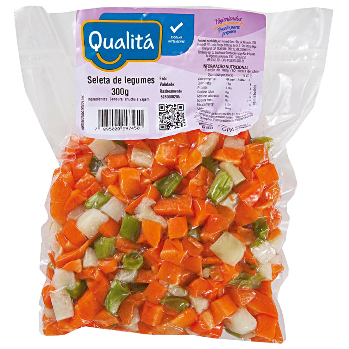 Seleta de Legumes Higienizados QUALITÁ 300g