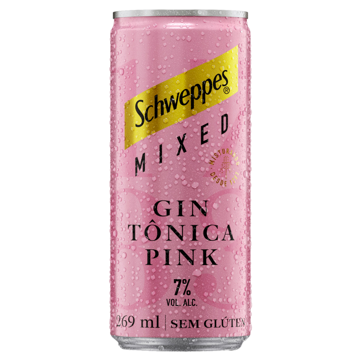 Gin Tônica Pink Amora Schweppes Mixed Lata 269ml