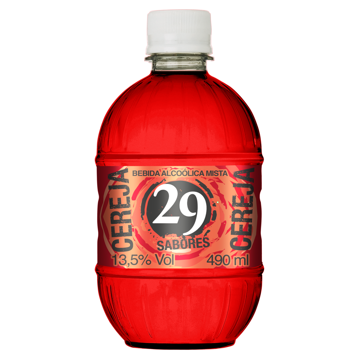 Bebida Mista Alcoólica Cereja 29 Sabores Garrafa 490ml