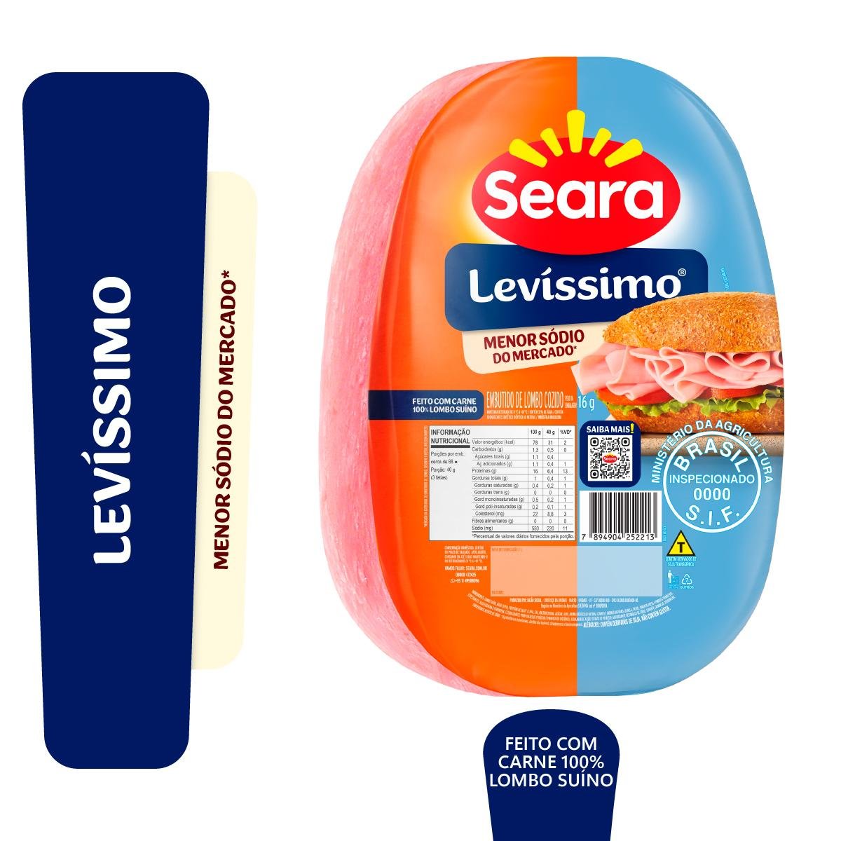 Levíssimo Seara Fatiado 150g