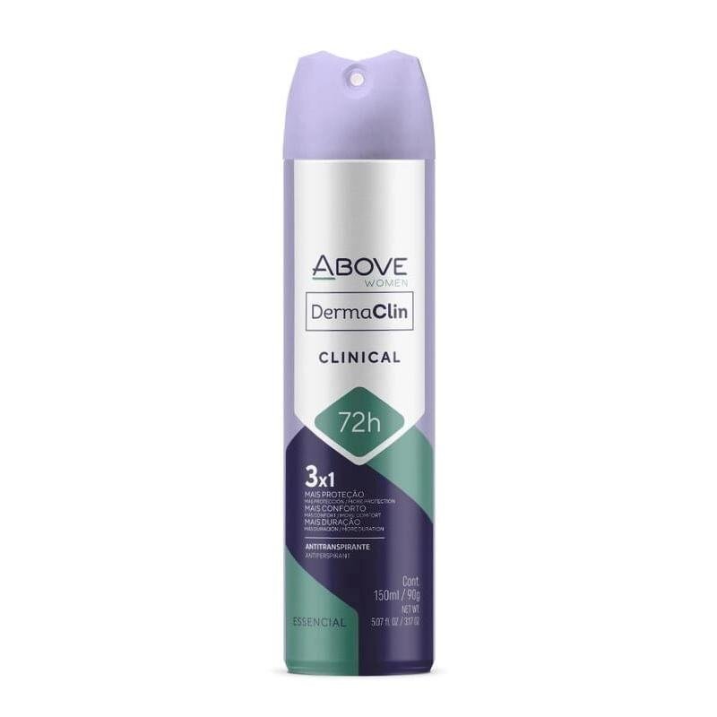 Antitranspirante  Aerossol Essencial Above Women Derma Clinical 150ml Spray