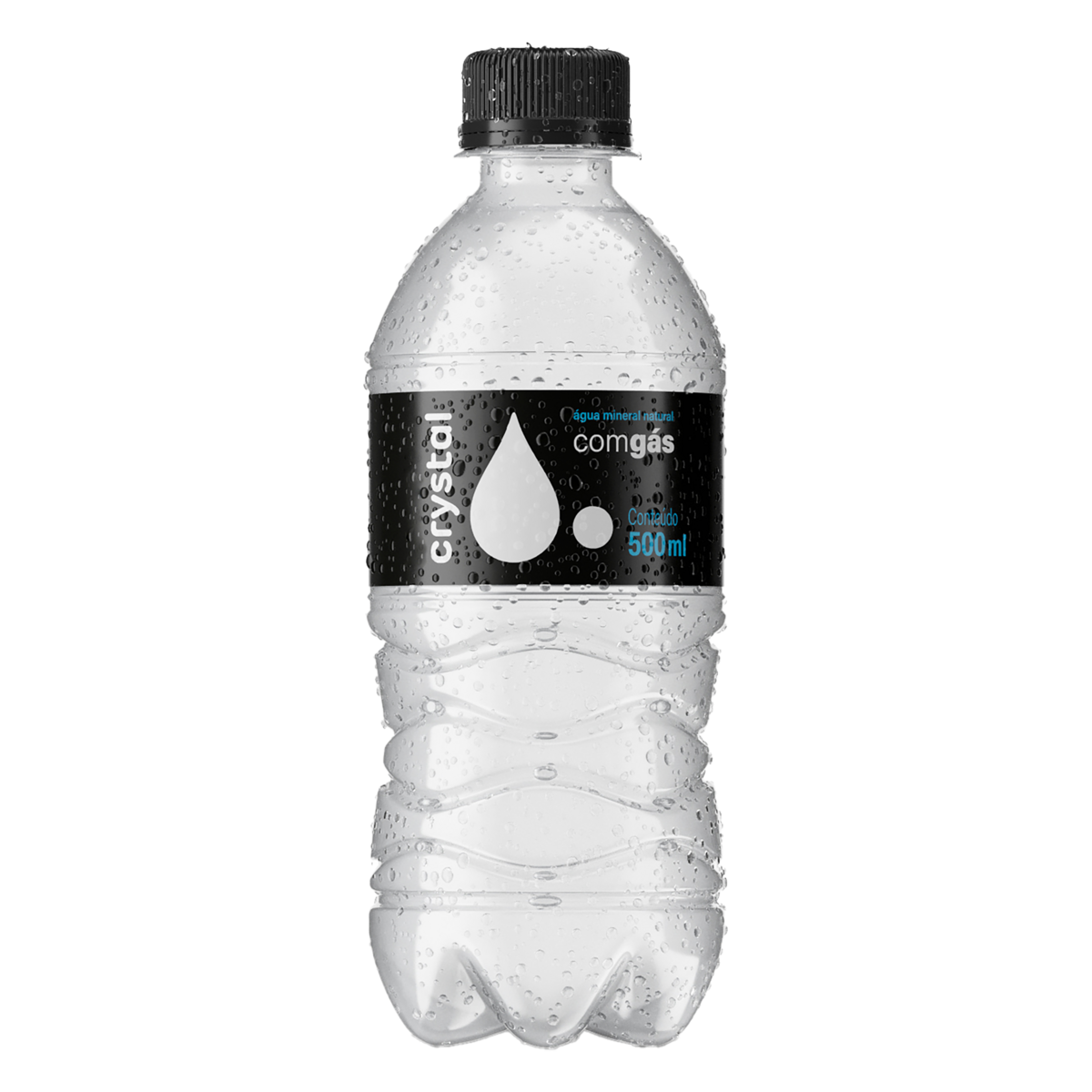 Água Mineral Natural com Gás Crystal Garrafa 500ml