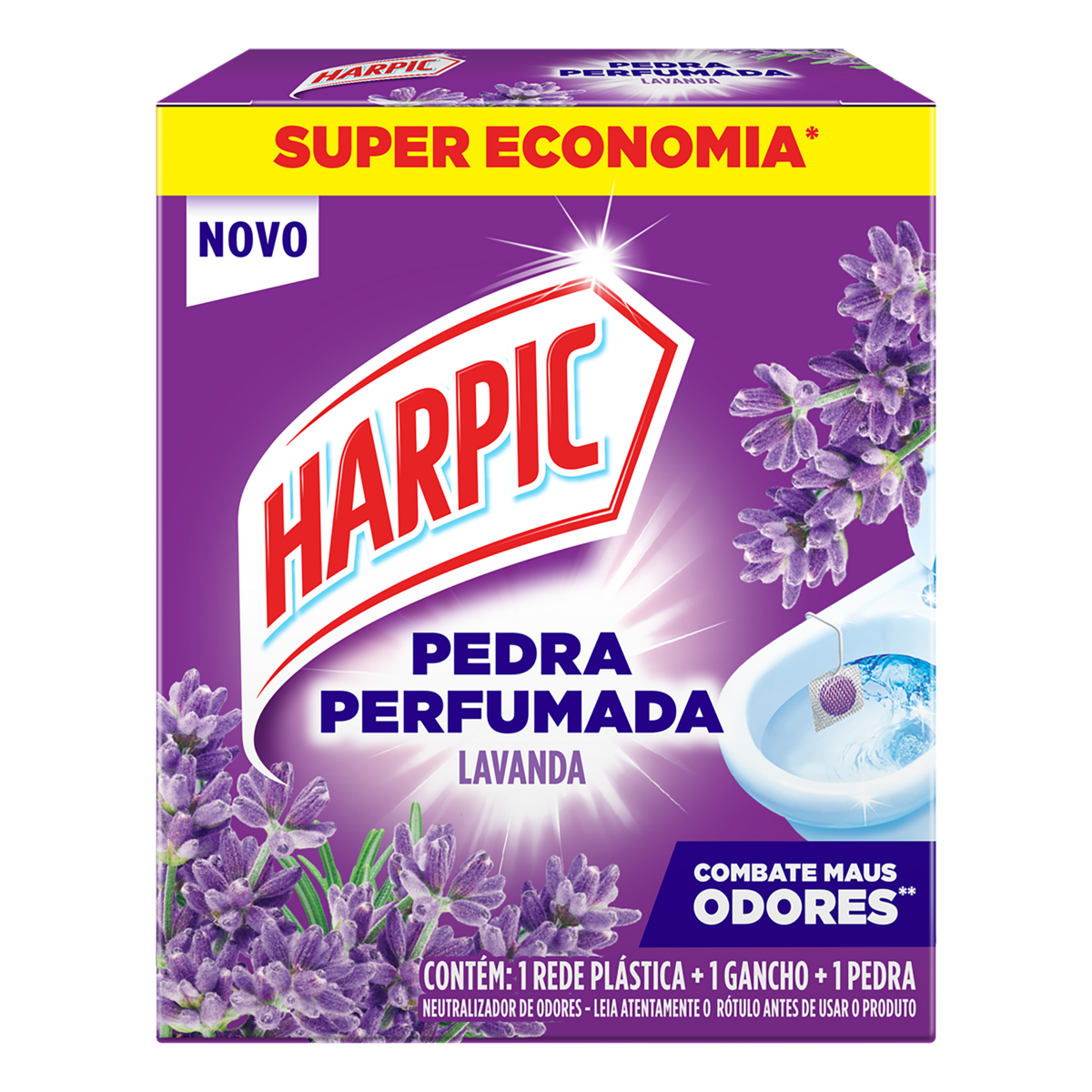 Detergente Sanitário Pedra Lavanda e Bem-Estar Harpic