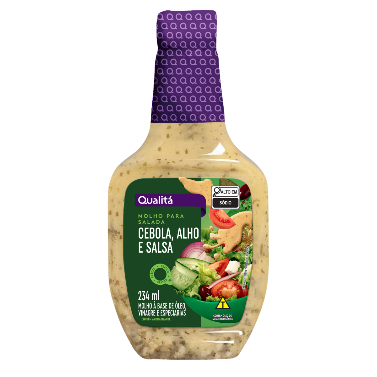 Molho para Salada Cebola, Alho e Salsa Qualitá Squeeze 234ml