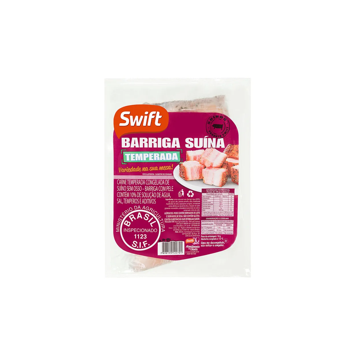 Barriga Suina Temperada SWIFT 600g