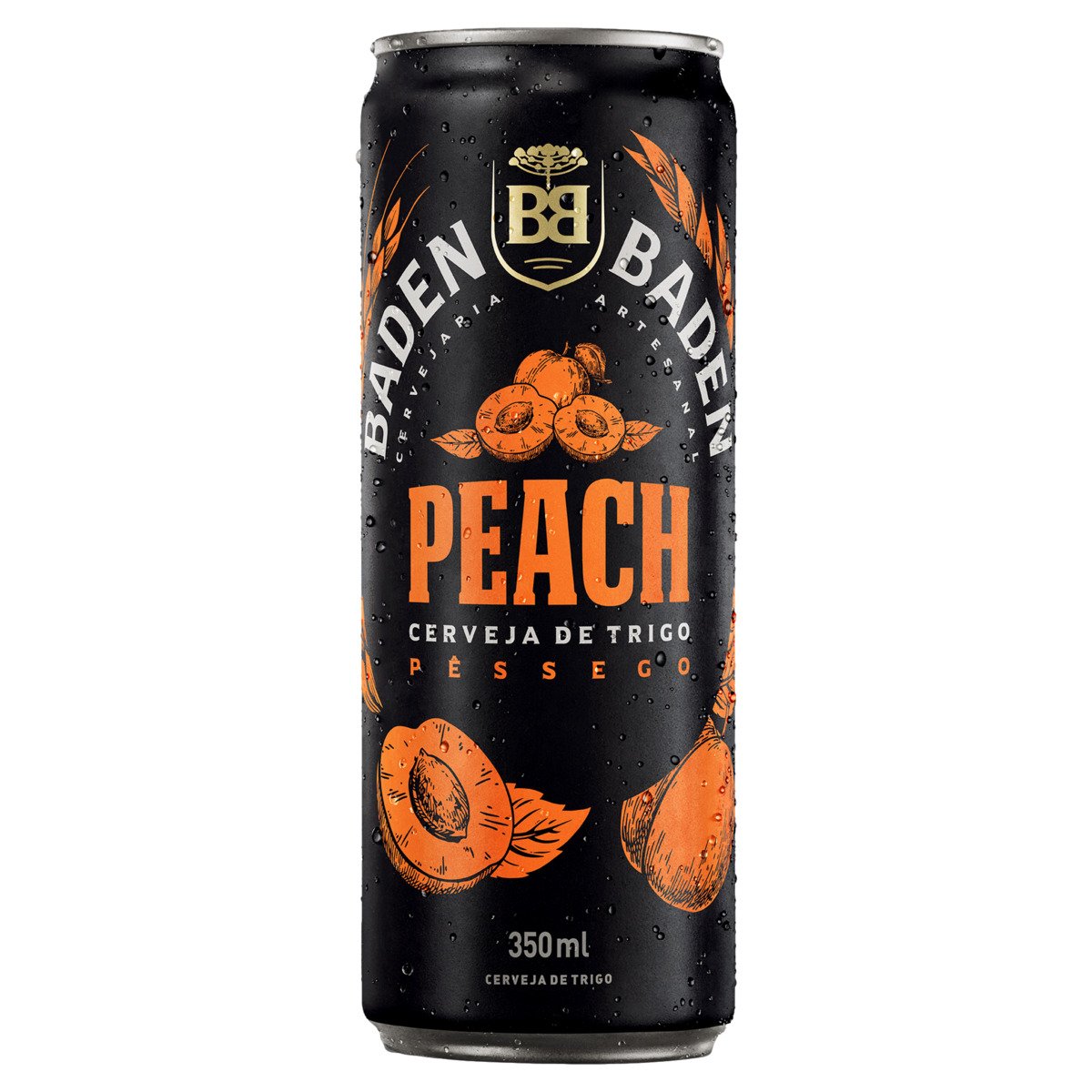 Cerveja de Trigo Peach Baden Baden Lata 350ml