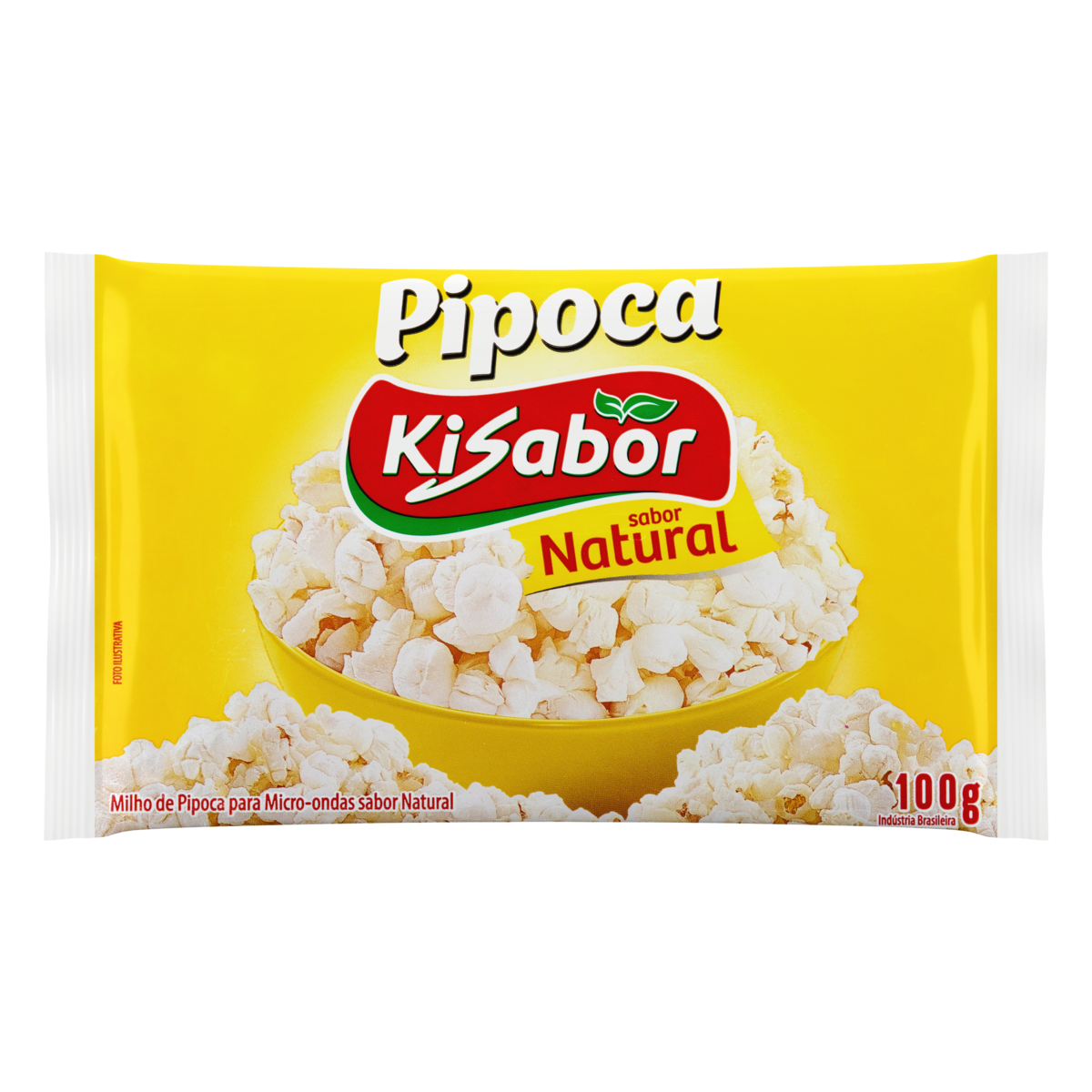 Pipoca para Micro-Ondas Natural Kisabor Pacote 100g
