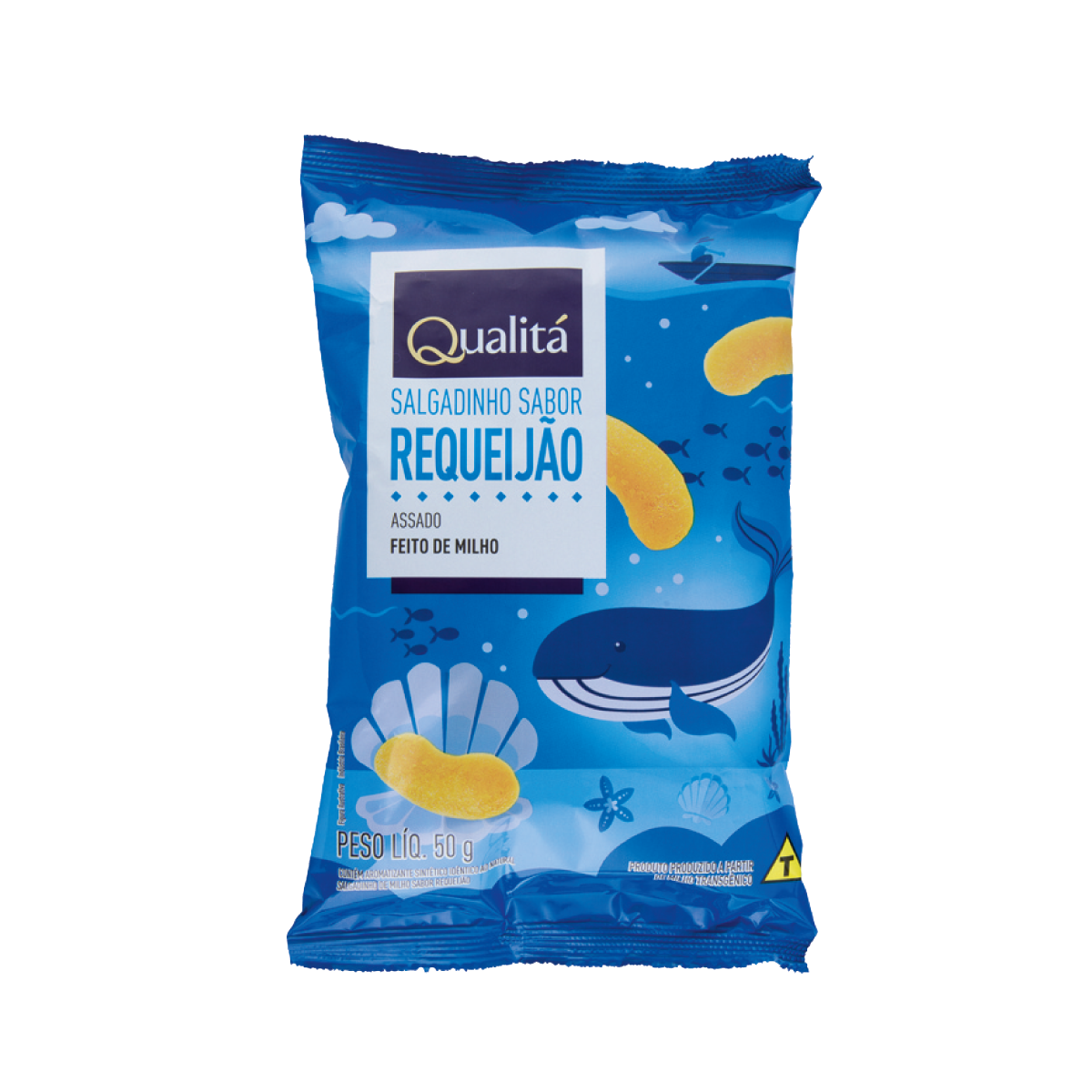 Salgadinho de Milho Sabor Requeijão Lua QUALITÁ 50g