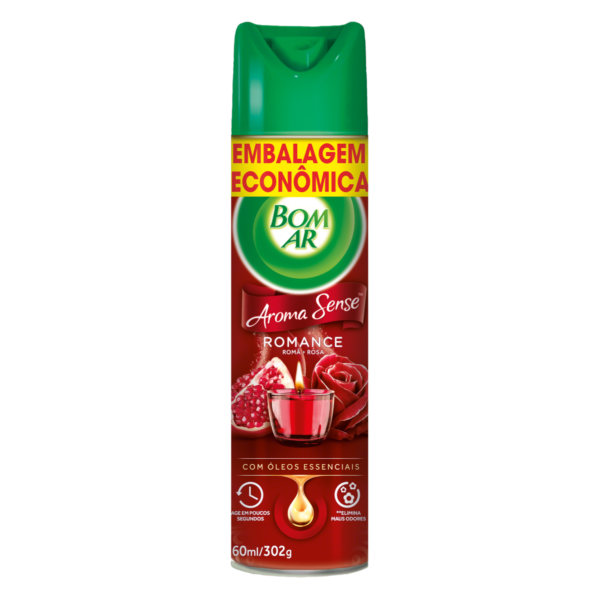 Neutralizador de Odores Romance Bom Ar Aroma Sense Frasco 360ml Embalagem Econômica