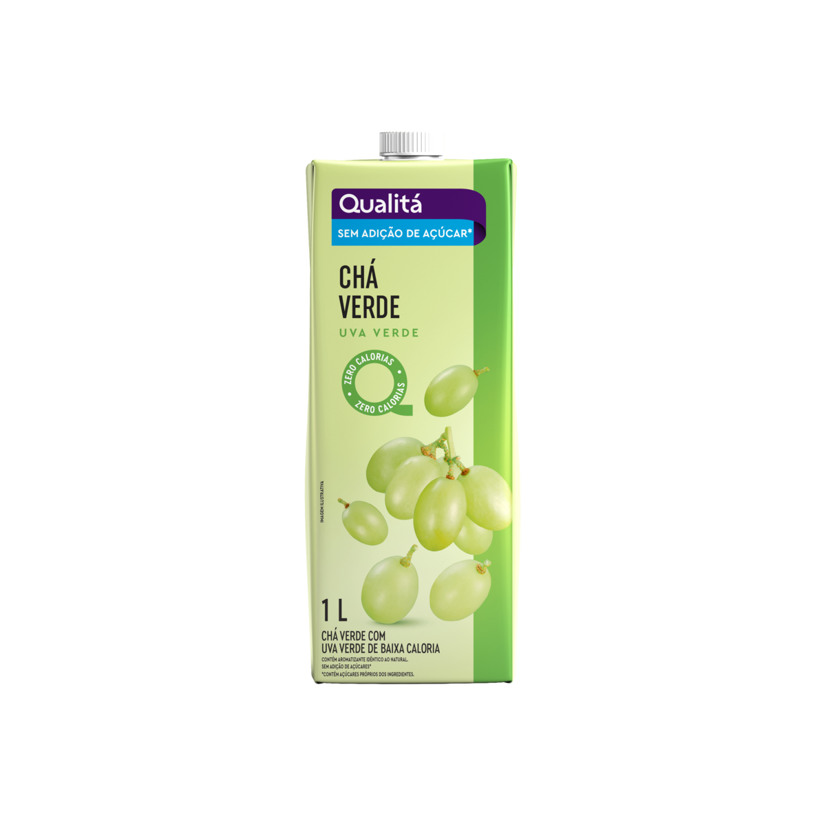 Chá Verde Uva Verde sem Adição de Açúcar Qualitá Caixa 1l