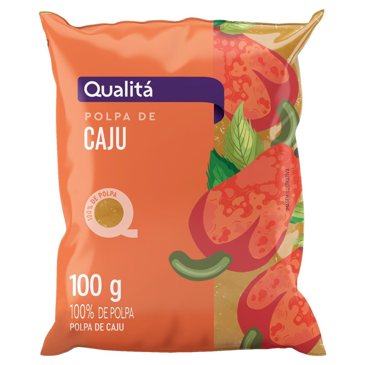 Polpa de Fruta Caju Qualitá Pacote 100g