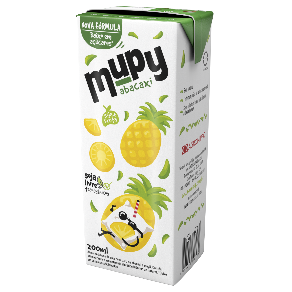 Bebida à Base de Soja Abacaxi Mupy Caixa 200ml