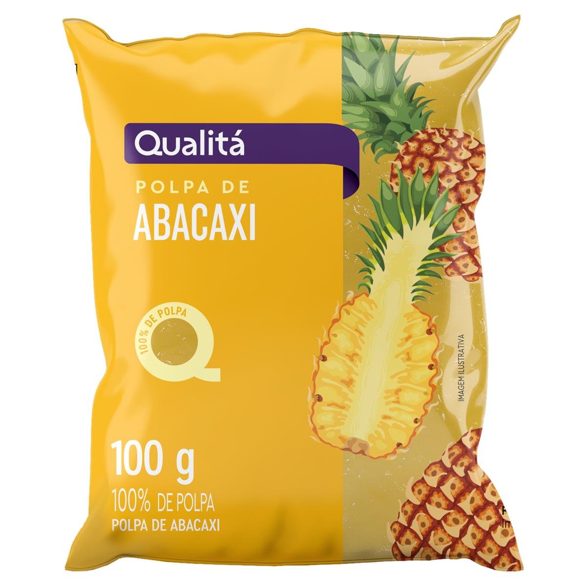 Polpa de Fruta Abacaxi Qualitá Pacote 100g