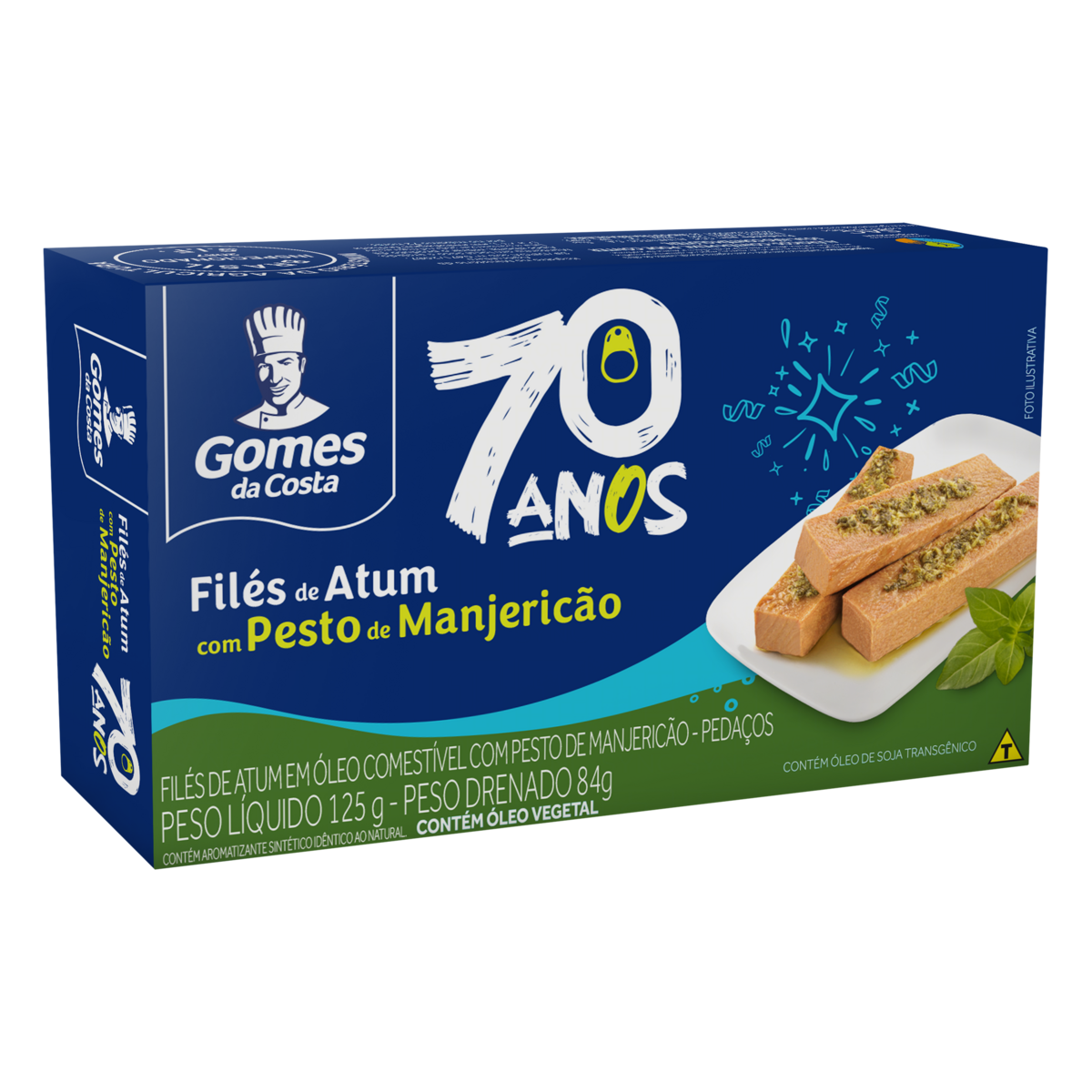 Filé de Atum com Pesto de Manjericão Gomes da Costa Caixa 84g