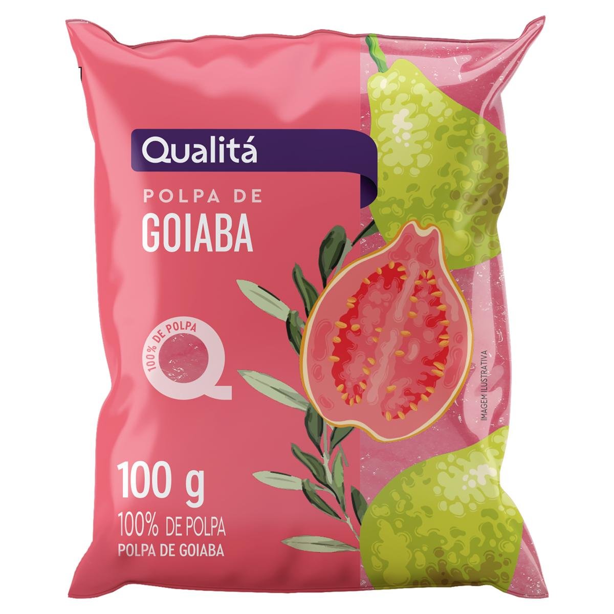 Polpa de Fruta Goiaba Qualitá Pacote 100g