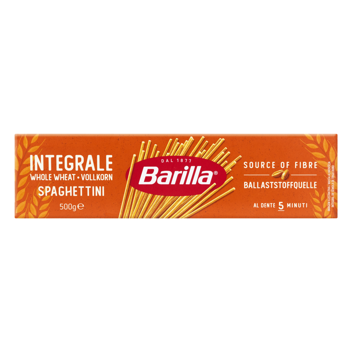 Macarrão de Sêmola de Trigo Duro Integral Spaghettini 3 Barilla Caixa 500g