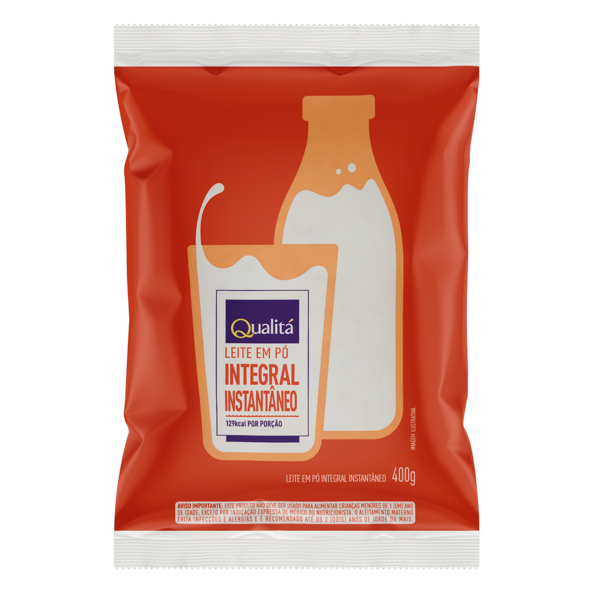 Leite em Pó Instantâneo Integral Qualitá Pacote 400g