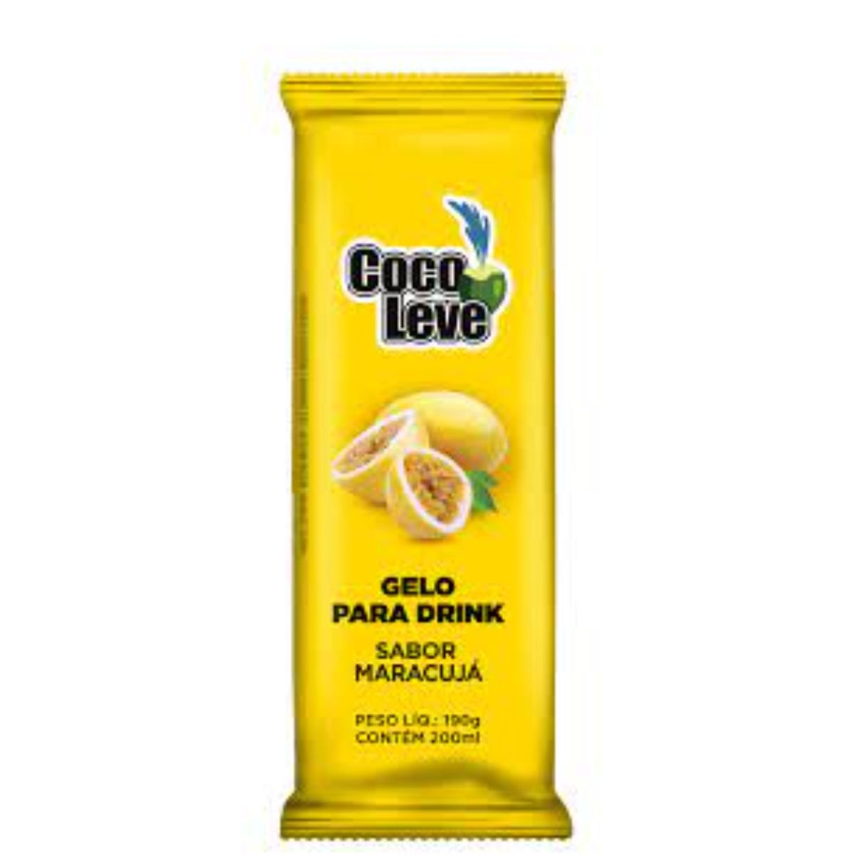 Gelo para Drink Maracujá Coco Leve Pacote 190g