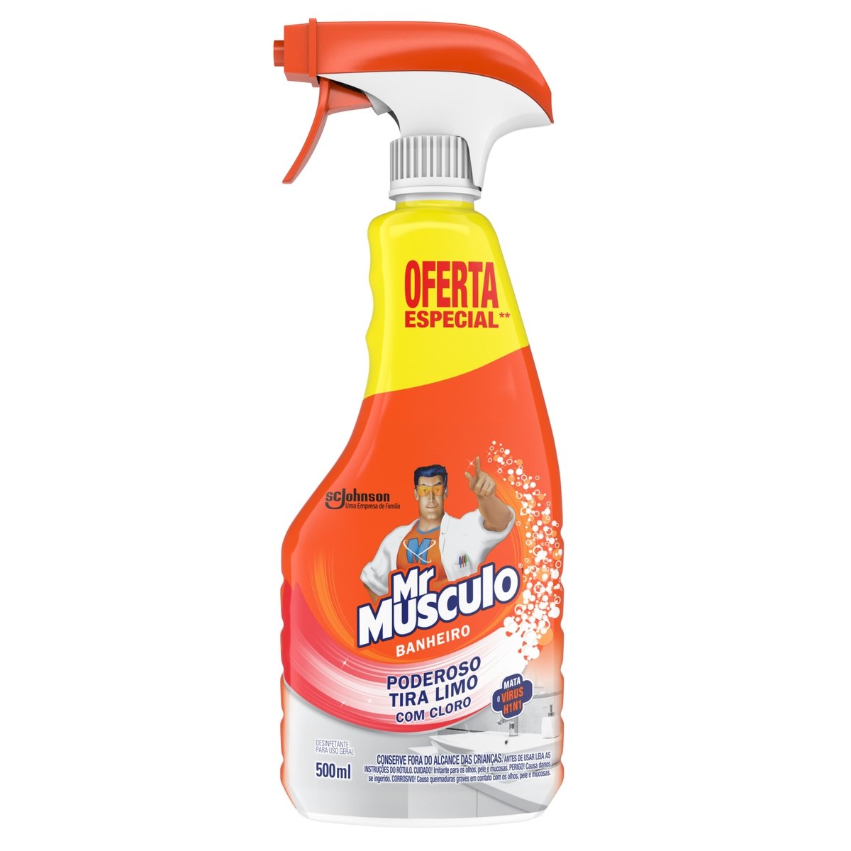 Desinfetante Banheiro Tira-Limo Mr Músculo Frasco 500ml Borrifador Oferta Especial