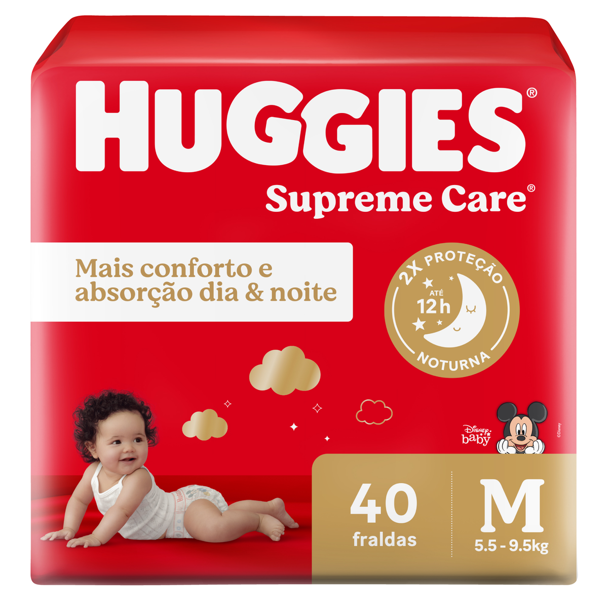 Fralda Huggies Supreme Care M - 40 Fraldas