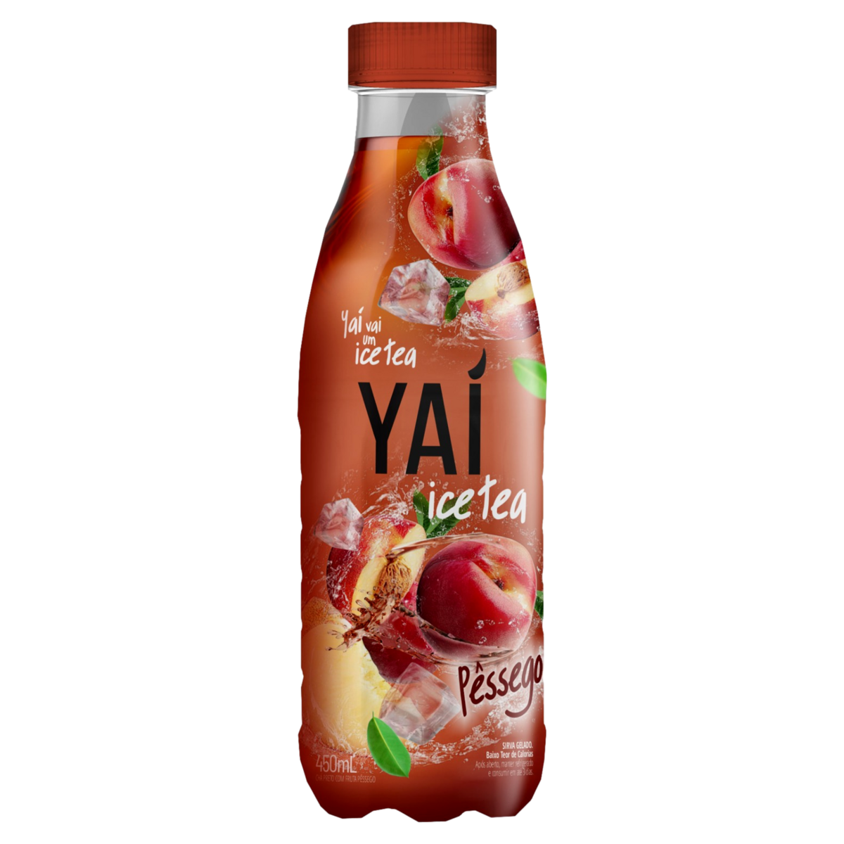 Chá Preto Ice Tea Pêssego Yaí Garrafa 450ml
