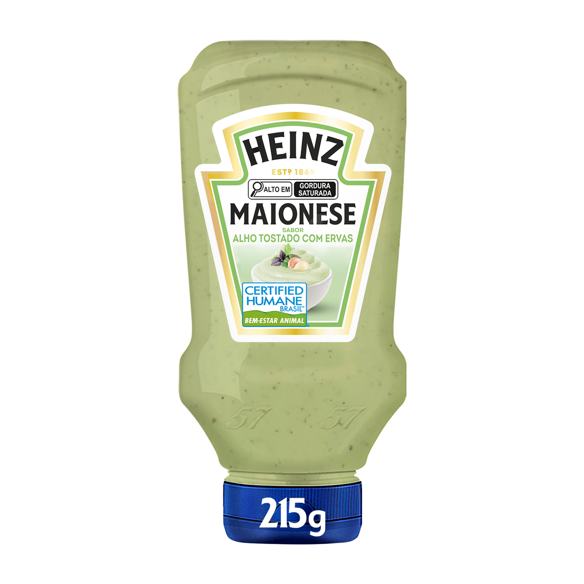 Maionese Alho Tostado com Ervas Heinz Squeeze 215g