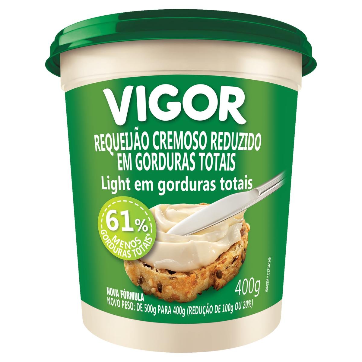 Requeijão Cremoso Light Vigor Pote 400g