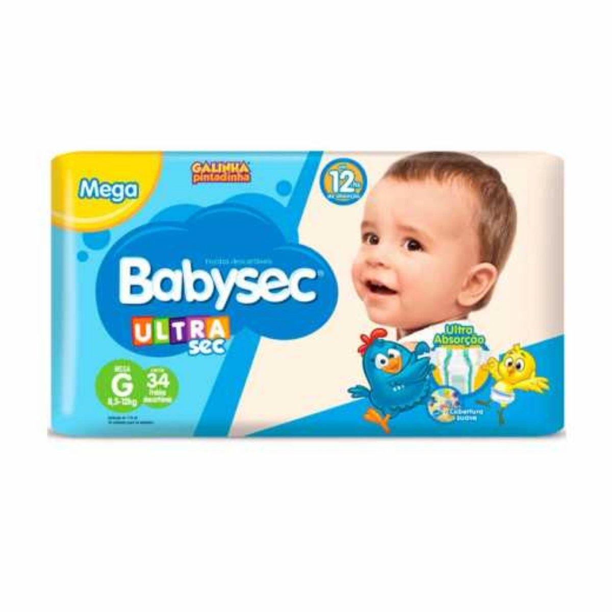 Fralda Babysec Galinha Pintadinha Ultrasec G - 32 Fraldas