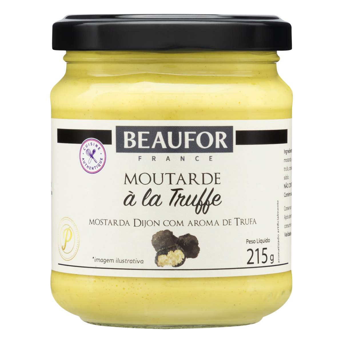 Mostarda Dijon com Aroma de Trufa Beaufor Vidro 215g