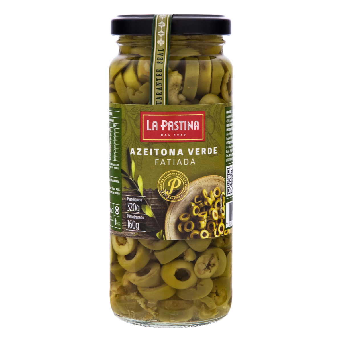 Azeitona Verde em Conserva Fatiada La Pastina Vidro 160g