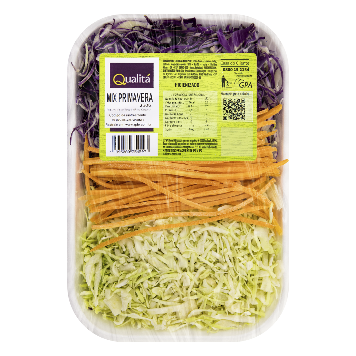 Mix de Salada Primavera Qualitá Bandeja 250g