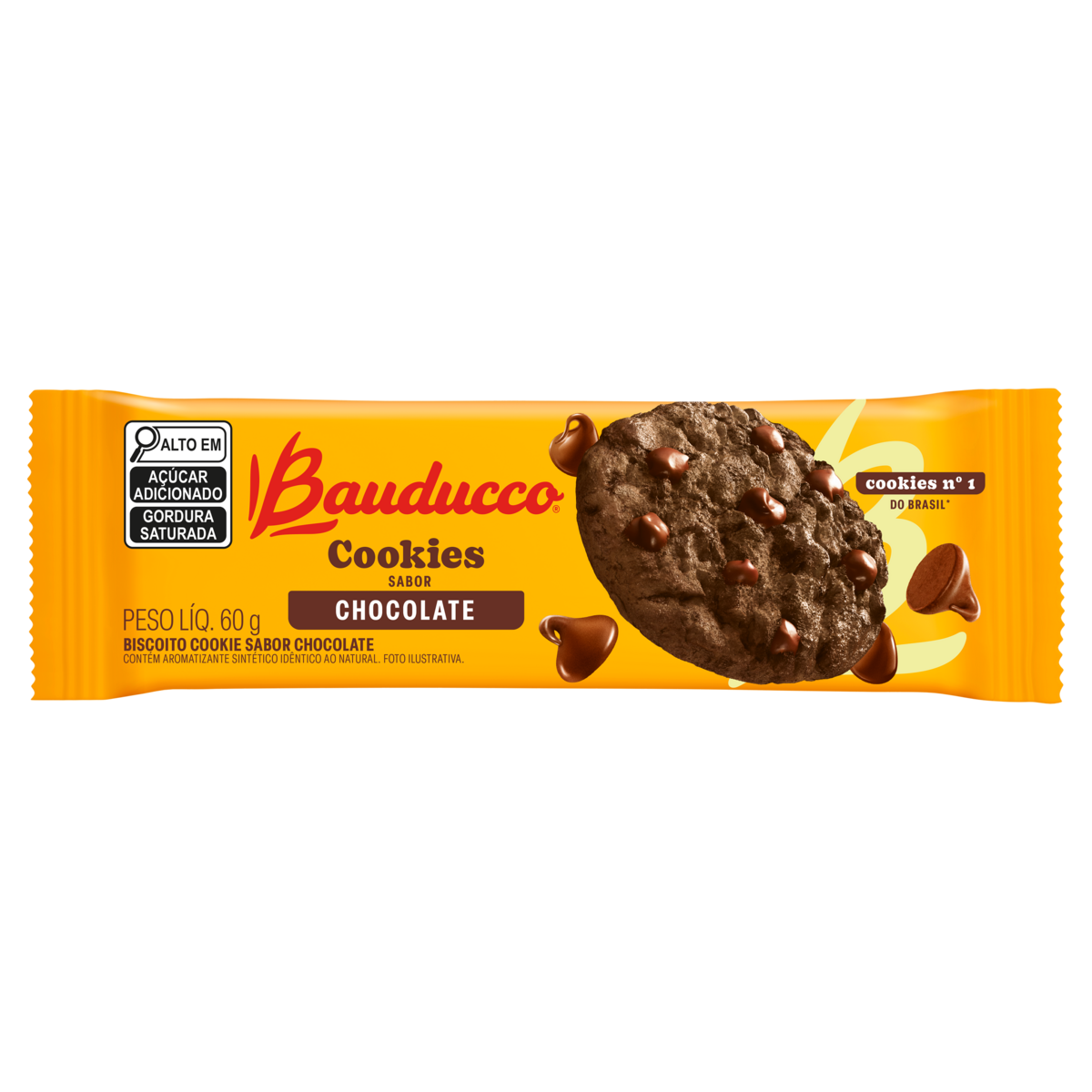 Biscoito Cookie Chocolate Bauducco Pacote 60g