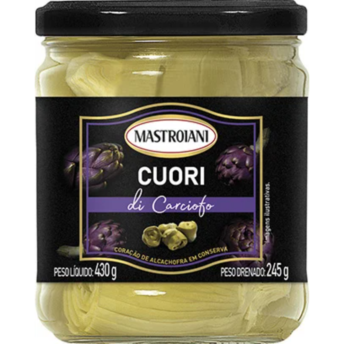 Coração de Alcachofra La Violetera Peso Bruto 430 Peso Liquido 245g