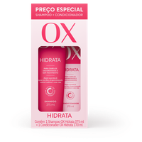 Kit Shampoo 375ml + Condicionador 170ml OX Cosméticos Hidrata