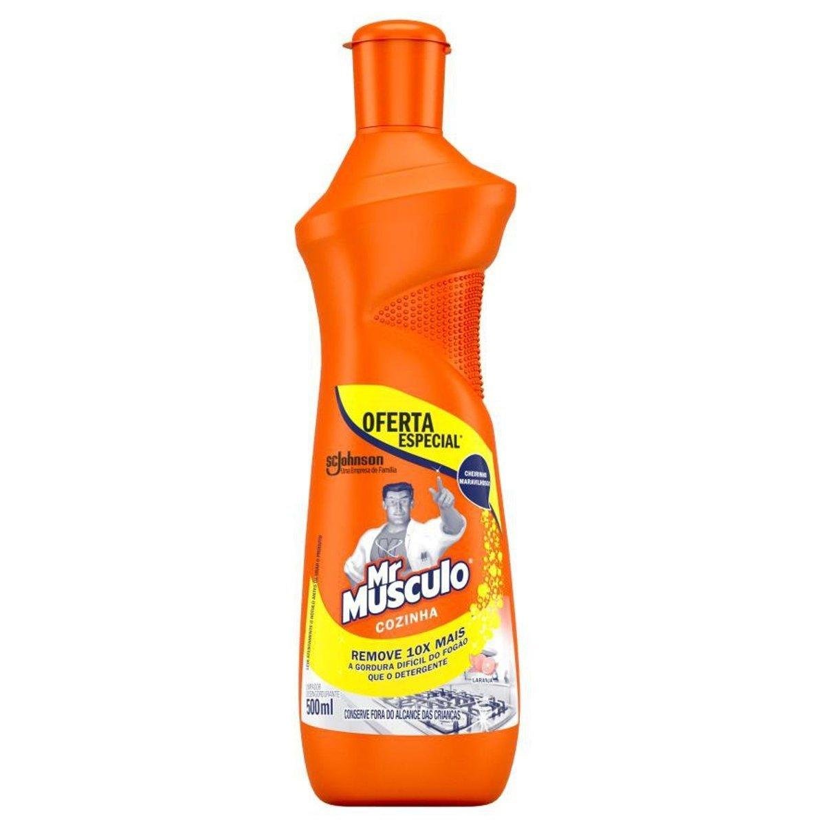 Limpador Desengordurante Cozinha Laranja Mr Músculo Squeeze 500ml Oferta Especial