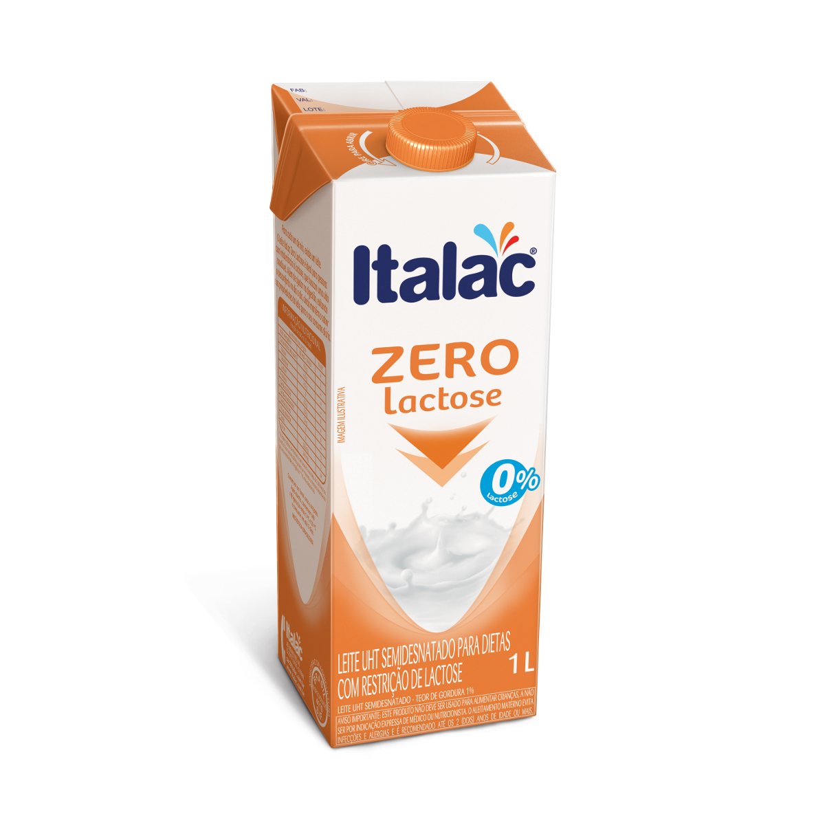 Leite Semidesnatado sem Lactose ITALAC 1 Litro