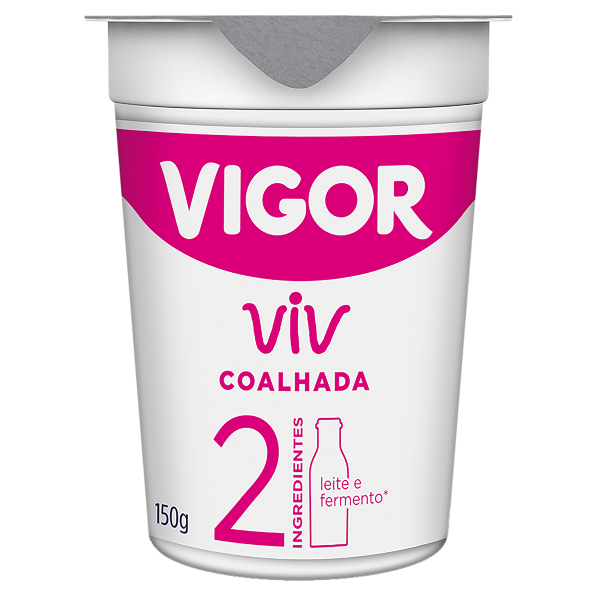 Iogurte Parcialmente Desnatado Coalhada Vigor Viv Copo 150g