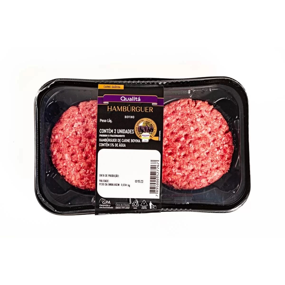 Carne Moída Formato Hambúrguer Qualitá 330g