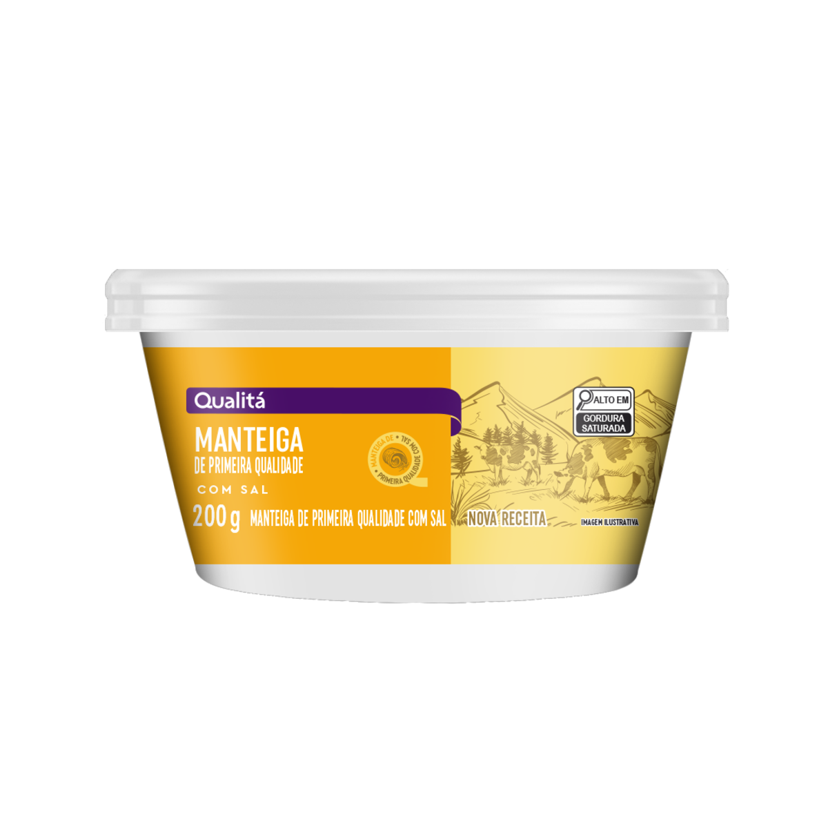 Manteiga de Primeira Qualidade com Sal Qualitá Pote 200g
