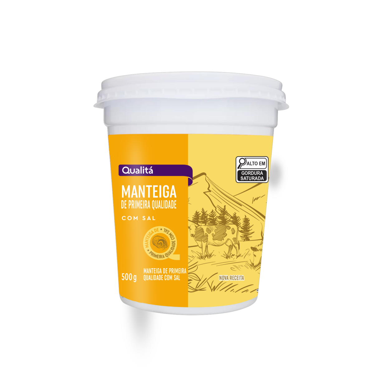 Manteiga de Primeira Qualidade com Sal Qualitá Pote 500g