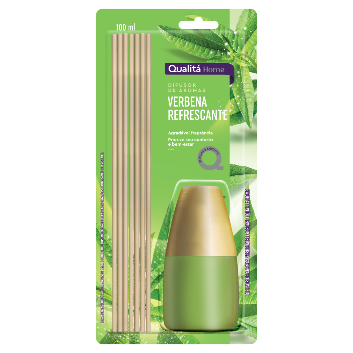 Difusor de Aromas Verbena Refrescante Qualitá Home Blister 100ml